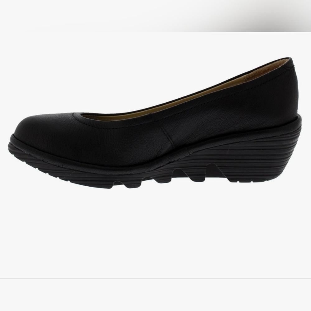 Fly London Black Wedge Shoes with Modern Comfort